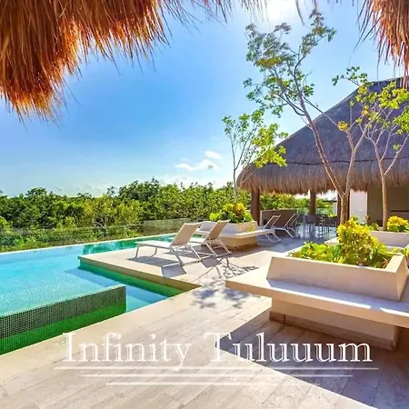 Stunning 2 Bedroom Apartment At Condo With Best Tulum Infinity And Jacuzzi By Waves Management